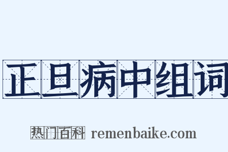 正旦病中组词是什么意思的图片